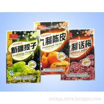 Promotional Plastic Food / Snack Packaging Bags with Three
